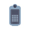 Modern intercom system displaying buttons for communication