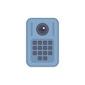 Modern intercom system featuring keypad and camera for secure access control Royalty Free Stock Photo