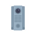 Modern intercom system showing digital display for apartments