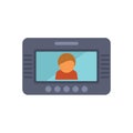 Modern intercom system showing person ringing on screen