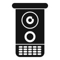 Modern intercom system showing security technology