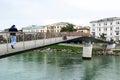Modern interesting bridge in Salzburg