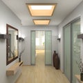 Modern interior. 3D render Royalty Free Stock Photo