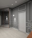 Modern interior. 3D render