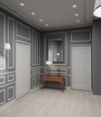 Modern interior. 3D render Royalty Free Stock Photo