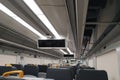 Modern interior of airport train at jakarta Royalty Free Stock Photo