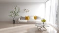 Modern interior background, creative home realistic comfortable elegance concept 3D render, 3D illustration