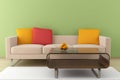 Modern interior with beige sofa Royalty Free Stock Photo