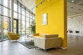 Yellow Wall Modern Interior Style Royalty Free Stock Photo
