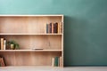 interior of the childrens library, wooden bookshelf, home library