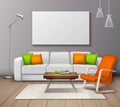 Modern Interior Colors Mockup Realistic Poster Royalty Free Stock Photo