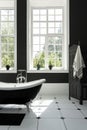 Modern interior design in contemporary new bathroom Royalty Free Stock Photo