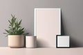 modern interior design. 3 d renderingmodern interior design. 3 d renderingmockup picture frame on Royalty Free Stock Photo