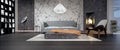Modern interior design of living room Royalty Free Stock Photo