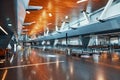 Modern interior of empty airport Royalty Free Stock Photo