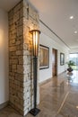 Stone Wall Lamp Modern Interior Decoration Royalty Free Stock Photo