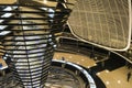 Modern interior of glass dome of Reichstag building in Berlin, Germany