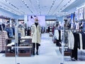 Modern interior of Guess store in Akropole shopping mall, Riga Royalty Free Stock Photo