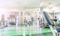 Modern interior gym room or fitness center background Royalty Free Stock Photo