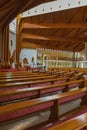Modern interior of The Holy Spirit Catholic Church of Heviz town Royalty Free Stock Photo