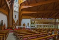 Modern interior of The Holy Spirit Catholic Church of Heviz town Royalty Free Stock Photo