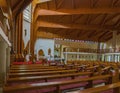 Modern interior of The Holy Spirit Catholic Church of Heviz town Royalty Free Stock Photo