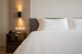 Modern interior hotel bed room Royalty Free Stock Photo
