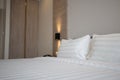 Modern interior hotel bed room Royalty Free Stock Photo