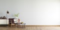 Interior Living Room Wall Mock Up Background