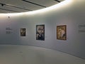 Modern interior of the Museum of Russian impressionism in Moscow Russia