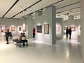 Modern interior of the Museum of Russian impressionism in Moscow Russia