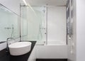 Modern interior of new bathroom in house Royalty Free Stock Photo