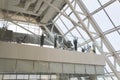 Modern interior of an office building.The interior of a modern multi-storey business center with large windows and many Royalty Free Stock Photo