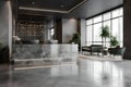 Modern interior of the reception, Generative AI Royalty Free Stock Photo