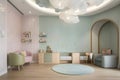 Modern interior of the reception hospital for children, Generative AI 1 Royalty Free Stock Photo