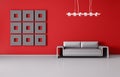 Modern interior with sofa 3d render Royalty Free Stock Photo