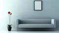 Modern interior with a sofa and picture Royalty Free Stock Photo