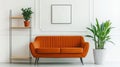 Modern interior with a sofa and picture Royalty Free Stock Photo