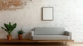 Modern interior with a sofa and picture Royalty Free Stock Photo