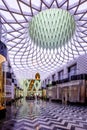 The modern interior of The Victoria Gate shopping centre in Leeds