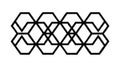 Modern Interlocking Hexagonal Chain Pattern, vector design Generative AI Royalty Free Stock Photo