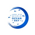 modern international ocean day background with eco friendly concept