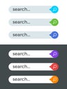 Modern internet color search bars vector templates for website Royalty Free Stock Photo