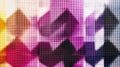 Modern interpretation of classic houndstooth pattern with gradient colors and transparency effects
