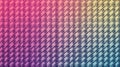 Modern interpretation of classic houndstooth pattern with gradient colors and transparency effects