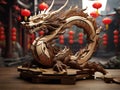 Wood Dragon for Lunar Chinese New Year 2024