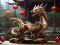 Wood Dragon for Lunar Chinese New Year 2024