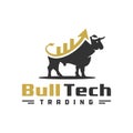 Modern investment bull logo