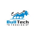 Modern investment bull logo
