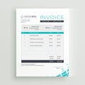 Modern invoice template design Royalty Free Stock Photo